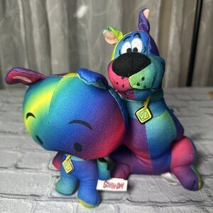 Scooby-Doo 8" Set of 2 SCOOBY Stuffed Plush Dog Gradient Toy Collection Scoob